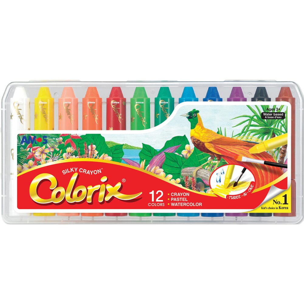 Amos 12pk Colorix Silky Crayon Classic Colours