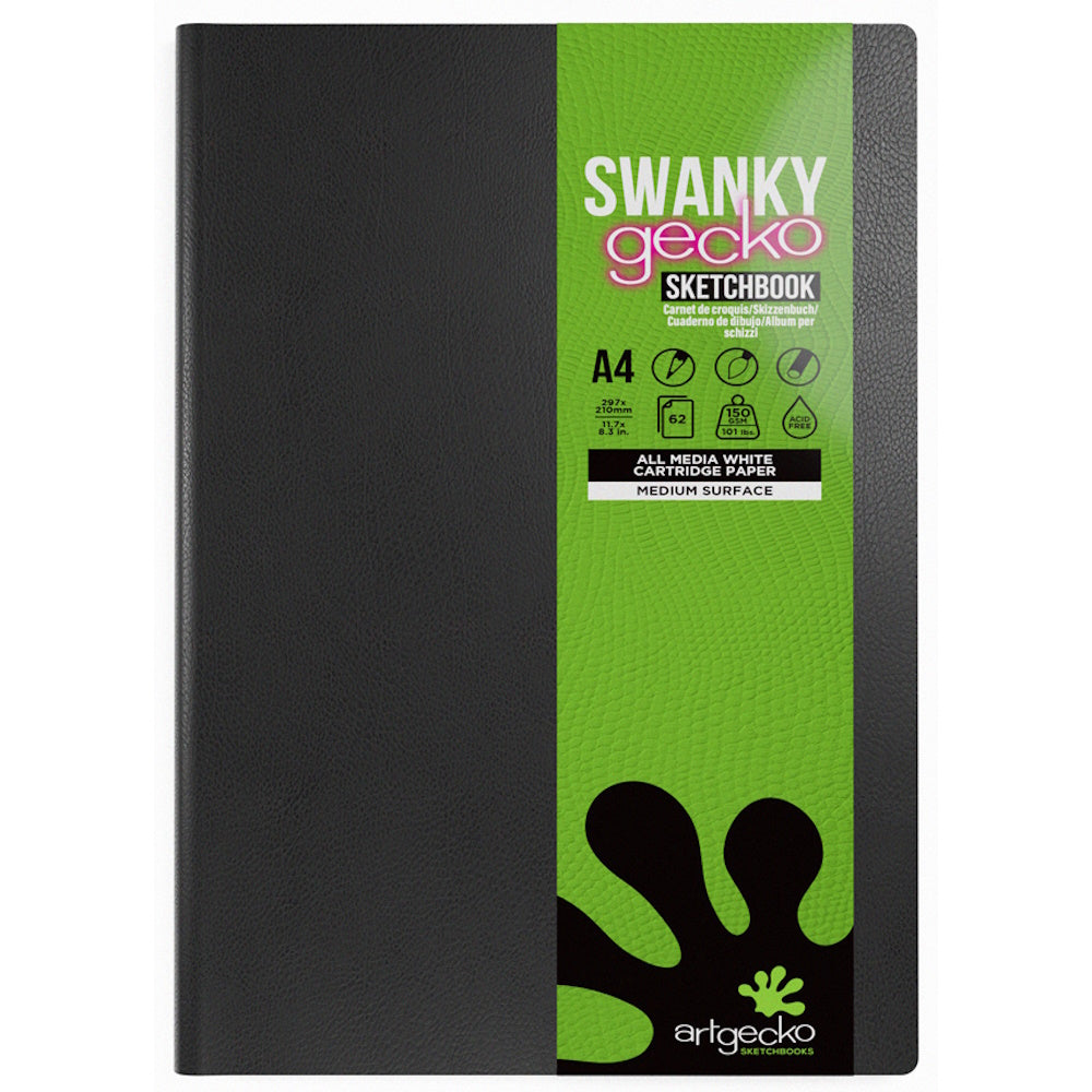 Artgecko Swanky Sketch Journal A4 124 Pages 62 Sheets 150gsm White Paper