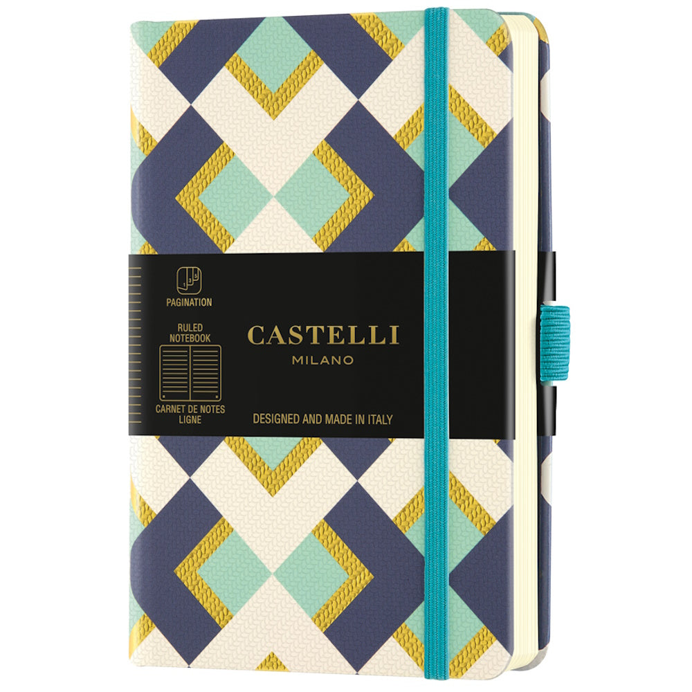 Castelli Notebook Oro Pocket Ruled Chess