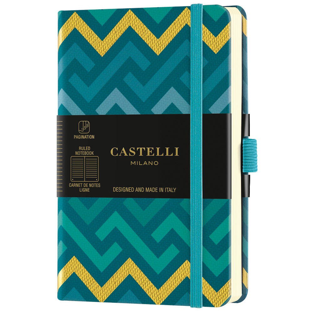 Castelli Notebook Oro Pocket Ruled Labyrinths