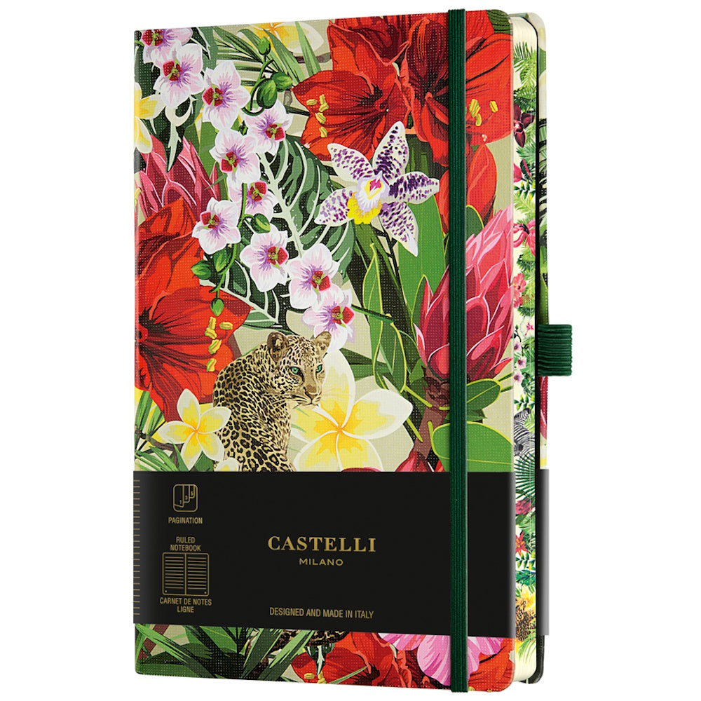 Castelli Notebook Eden A5 Ruled Leopard