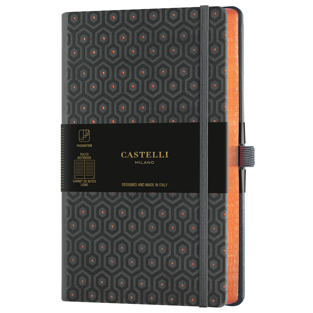 Castelli Notebook Copper and Gold A5 Ruled Honey Copper