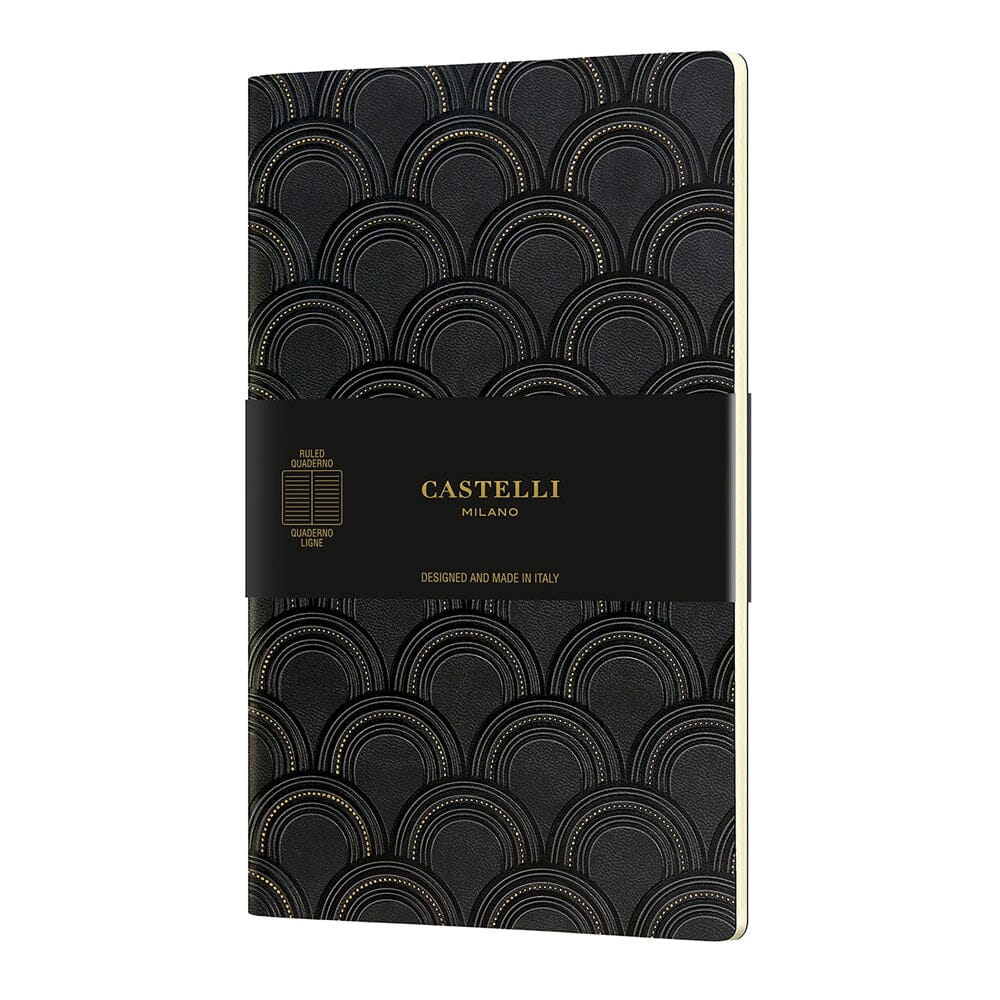 Castelli Quaderno Notebook A5 Art Deco Gold