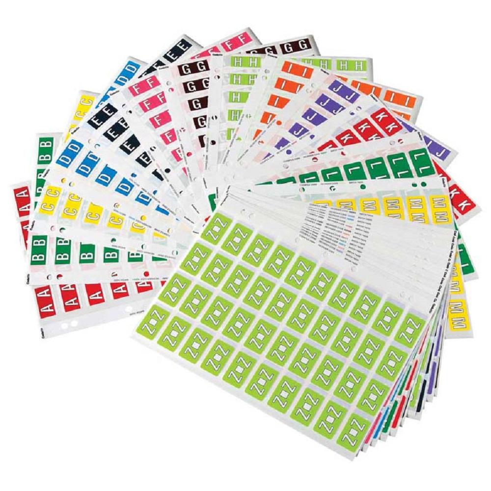 Codafile Label Alpha Miniset A-Z 25mm Pack of 27 Sheets